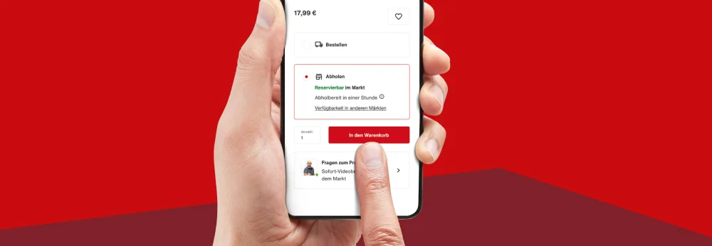 Person benutzt Smartphone